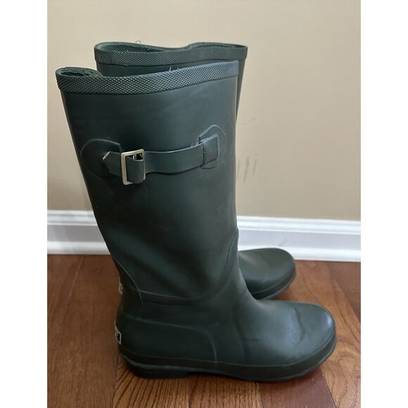 L.L. Bean Shoes - LL Bean Wellie Rubber Rain Boots Women's Size 9 Green Tall Muck Boot